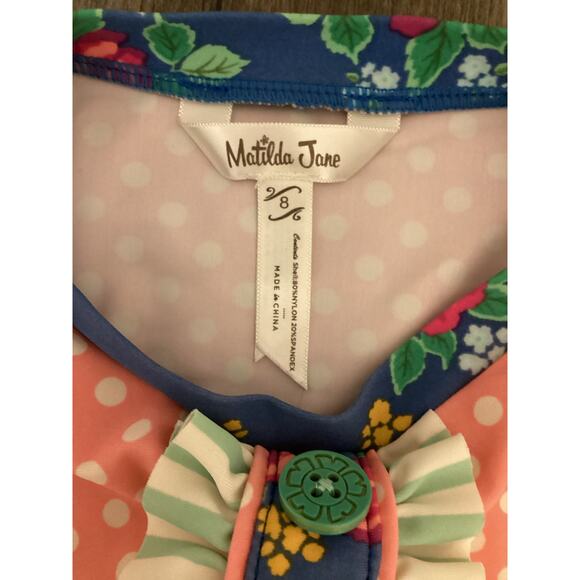 Matilda Jane Floral Ruffle Rash Guard Top - Picture 2 of 2